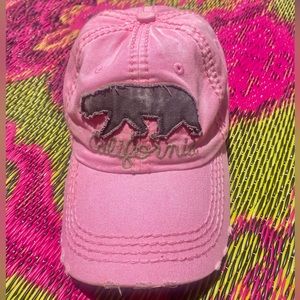 Pink California hat bear